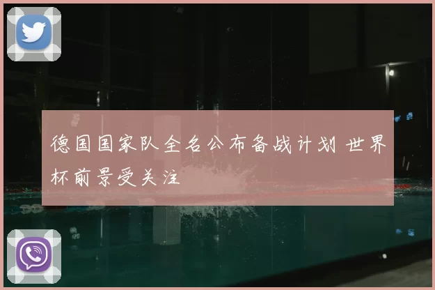 德国国家队全名公布备战计划 世界杯前景受关注